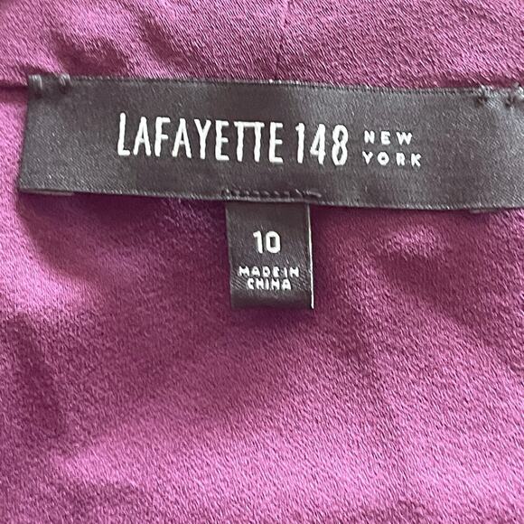 LAFAYETTE 148 NEW YORK COWL NECK SILK BLOUSE TOP - Picture 3 of 6